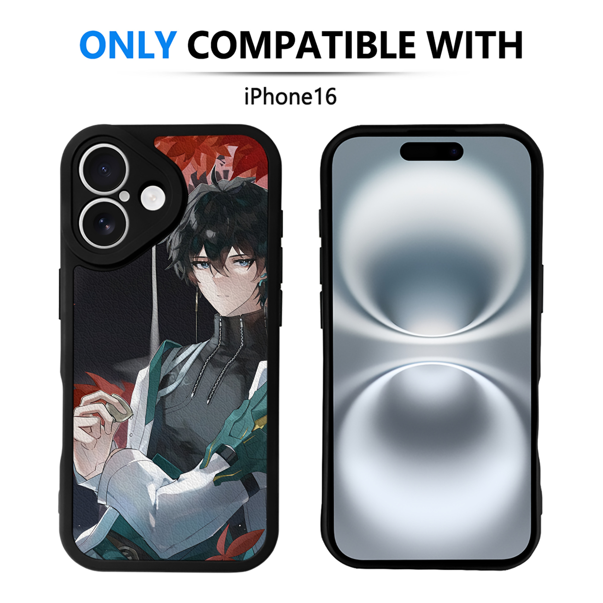 （画像用） 刀剣乱舞 Touken Ranbu 【iPhone 16シリーズ対応】シリコンスマホケース（レザー調） 材質：シリコン